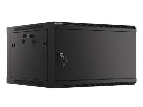 Szafa instalacyjna Rack wisząca 19" 6U 600x600 czarna drzwi metalowe Lanberg (flat pack) LANBERG Szafa instalacyjna Rack wisząca 19" 6U 600x600 czarna drzwi metalowe Lanberg (flat pack) LANBERG