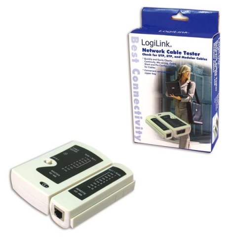 Tester kabli LogiLink WZ0010 złącza RJ11, RJ12, RJ45 LogiLink Tester kabli LogiLink WZ0010 złącza RJ11, RJ12, RJ45 LogiLink
