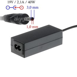 Zasilacz sieciowy Akyga AK-ND-22 do notebooka 19V/2,1A 40W 3.0x1.0 mm AKYGA