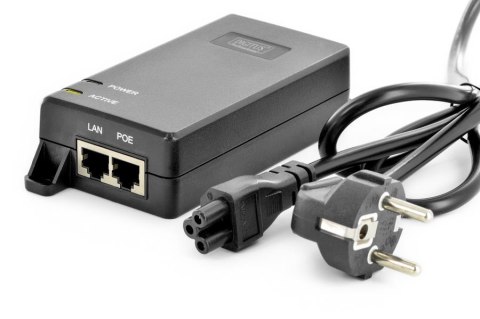 Zasilacz/Adapter PoE+ DIGITUS 802.3at max. 55V 30W Gigabit aktywny Digitus