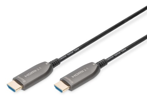 Kabel DIGITUS połączeniowy hybrydowy AOC HDMI 2.1 Ultra High Speed 8K60Hz UHD HDMI A/HDMI A M/M czarny 30m Digitus