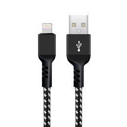 Kabel Lightning Maclean MCE481 USB A - Lightning do iPhone Fast Charge 5V/2,4A czarno-biały 2m Maclean