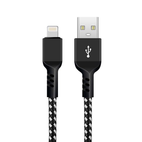 Kabel Lightning Maclean MCE481 USB A - Lightning do iPhone Fast Charge 5V/2,4A czarno-biały 2m Maclean Kabel Lightning Maclean MCE481 USB A - Lightning do iPhone Fast Charge 5V/2,4A czarno-biały 2m Maclean
