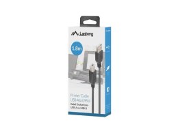 Kabel USB 2.0 Lanberg USB-A(M)->USB-B(M) 1,8m czarny ferryt box LANBERG