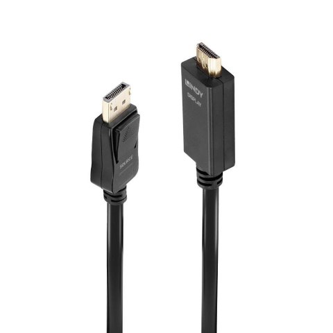 Kabel adapter LINDY DisplayPort - HDMI M/M 10.2G 3m czarny 4K UHD 30Hz LINDY Kabel adapter LINDY DisplayPort - HDMI M/M 10.2G 3m czarny 4K UHD 30Hz LINDY