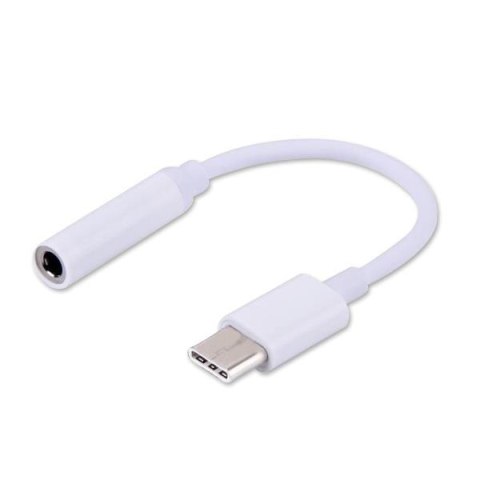 Kabel adapter Savio AK-35 USB Typ C - mini Jack 3,5 mm, biały Savio