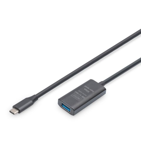 Kabel przedłużający aktywny DIGITUS DA-73110, USB 3.2 Gen1, 5Gbps, USB-C - USB-A, 5m Digitus