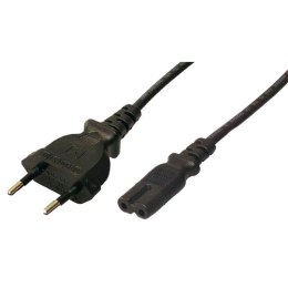 Kabel zasilający LogiLink CP092 Euro-8 > C7 VDE czarny 1,8m LogiLink