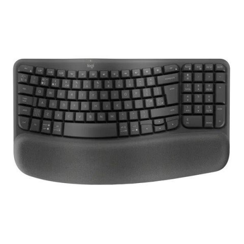Klawiatura bezprzewodowa Logitech Wave Keys For Business czarna ergonomiczna Logitech