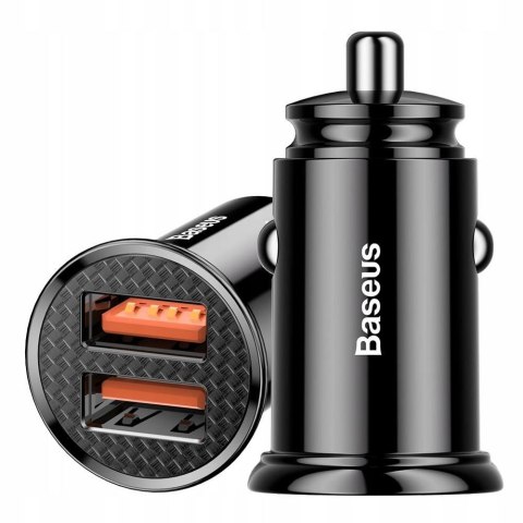 Ładowarka samochodowa Baseus Circular BS-C16Q1 CCALL-YD01 30W z dwoma gniazdami USB Quick Charge 3.0 Baseus Ładowarka samochodowa Baseus Circular BS-C16Q1 CCALL-YD01 30W z dwoma gniazdami USB Quick Charge 3.0 Baseus