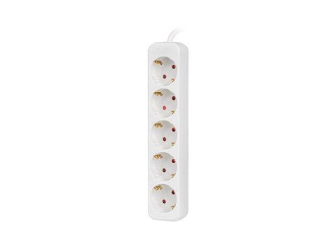 Listwa przedłużacz Lanberg 1,5m białą 5x 230V Schuko, kabel wykonany z pełnej miedzi LANBERG