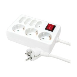 Listwa zasilająca LogiLink LPS210 7 gniazd Schuko/Euro ON/OFF, 5m, biała LogiLink