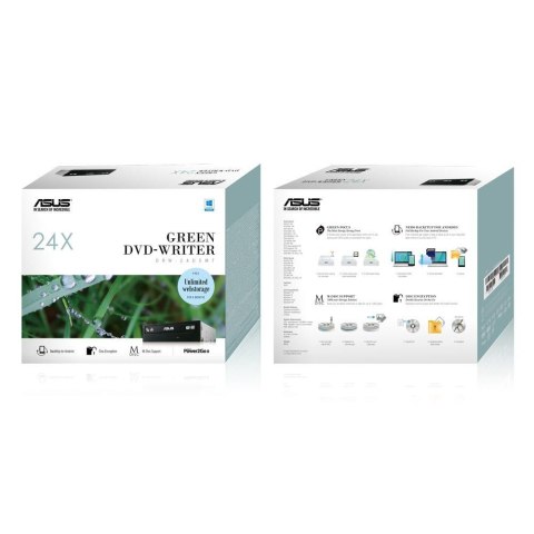 Napęd DVD RW Asus DRW-24D5MT BLACK SATA BOX Power2Go 8 Asus Napęd DVD RW Asus DRW-24D5MT BLACK SATA BOX Power2Go 8 Asus