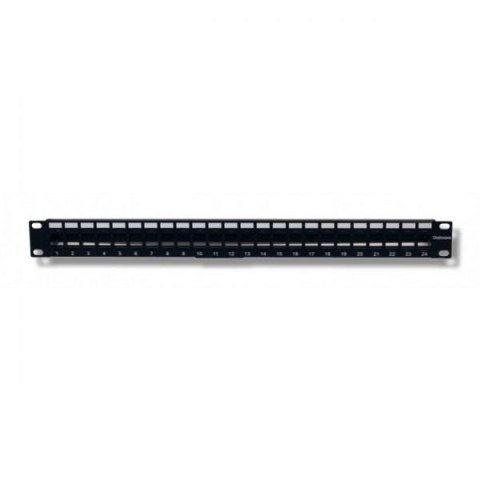 Patch panel Intellinet 24 porty, otwarty z tacką, czarny Intellinet Patch panel Intellinet 24 porty, otwarty z tacką, czarny Intellinet