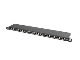 Patch panel Lanberg PPS5-0024-B 24 port 0.5U kat.5e ekranowany czarny LANBERG