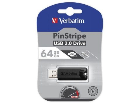 Pendrive Verbatim 64GB PinStripe USB 3.0 Verbatim Pendrive Verbatim 64GB PinStripe USB 3.0 Verbatim