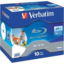 Płyty BD-R DL Verbatim 6x 50GB (Jewel Case 10) Blu-Ray Printable Verbatim