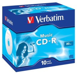 Płyty CD-R Verbatim Music 80min (jewel case 10) Verbatim