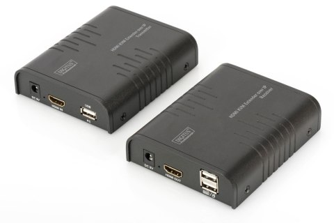 Przedłużacz/Extender DIGITUS KVM HDMI+USB 120m po Cat.6 UTP/IP 1080p FHD 60Hz audio (zestaw) Digitus Przedłużacz/Extender DIGITUS KVM HDMI+USB 120m po Cat.6 UTP/IP 1080p FHD 60Hz audio (zestaw) Digitus