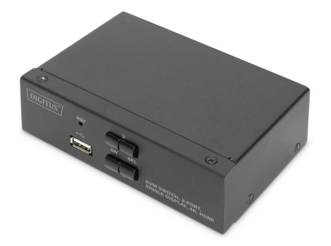 Przełącznik KVM DIGITUS 2 portowy HDMI, 4K 30Hz Digitus