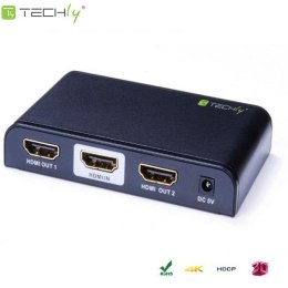 Rozdzielacz / Splitter Techly AV HDMI 2.0 1/2 Ultra HD 4Kx2K 3D Techly