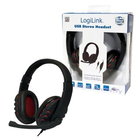 Słuchawki stereo LogiLink HS0033 z mikrofonem HQ LogiLink
