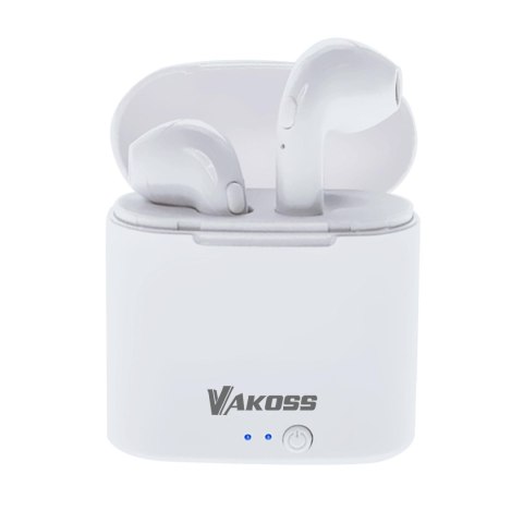 Słuchawki z mikrofonem VAKOSS SK-832BW Bluetooth, douszne, ze stacją dokującą, białe Vakoss Słuchawki z mikrofonem VAKOSS SK-832BW Bluetooth, douszne, ze stacją dokującą, białe Vakoss