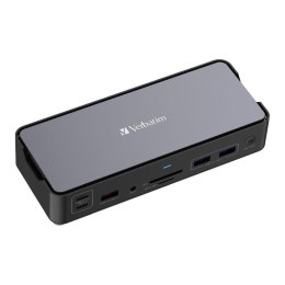 Stacja dokująca Verbatim USB-C Pro CDS-15 2xHDMI DP RJ-45 4xUSB 4xUSB-C SD microSD audio Verbatim