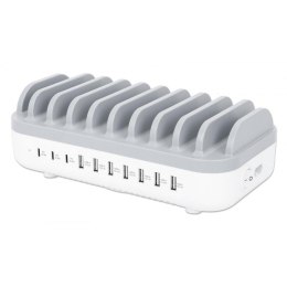 Stacja ładująca Manhattan 10-Portowa USB 120W Manhattan