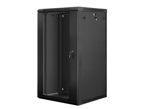 Szafa instalacyjna Rack wisząca 19" 22U 600x600 czarna Lanberg (flack pack) LANBERG Szafa instalacyjna Rack wisząca 19" 22U 600x600 czarna Lanberg (flack pack) LANBERG