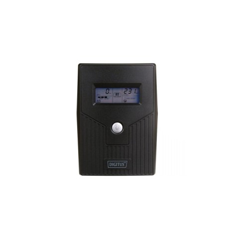 Zasilacz awaryjny UPS DIGITUS Line-Ineractive LCD 800VA/480W, 1x12V/9Ah, AVR, 2x Schuko CEE 7/3, 2x RJ11, 1x USB 2.0 typ B Digitus