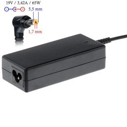 Zasilacz sieciowy Akyga AK-ND-06 do notebooka 19V/3,42A 65W 5.5x1.7 mm AKYGA