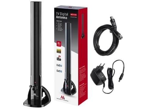 Antena TV DVB-T/T2 H.265 HEVC Maclean MCTV-930 wewnętrzna tubowa LTE, max poziom wyjściowy 100dBµV Maclean