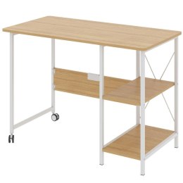 Biurko składane loftowe Maclean MC-411 W, wymiary: 107x45x75cm, max - 150 kg, z blatem, kolor jasny buk Maclean
