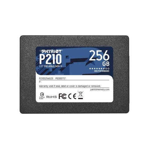 Dysk SSD Patriot P210 256GB 2.5" SATA3 (500/400 MB/s) 7mm Patriot Memory Dysk SSD Patriot P210 256GB 2.5" SATA3 (500/400 MB/s) 7mm Patriot Memory