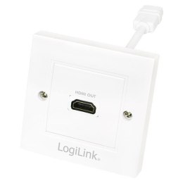 Gniazdo natynkowe 1x HDMI AH0014 LogiLink białe LogiLink