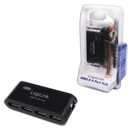 Hub USB LogiLink UA0085 4xUSB 2.0, aktywny, czarny LogiLink