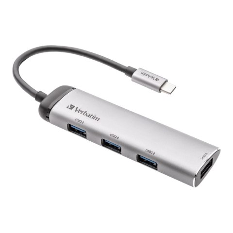 Hub USB Verbatim Multi Port 4x USB 3.0 1x USB-C Verbatim Hub USB Verbatim Multi Port 4x USB 3.0 1x USB-C Verbatim