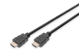 Kabel DIGITUS połączeniowy HDMI 1.4 High Speed Ethernet 4K30Hz UHD HDMI A/HDMI A M/M czarny 5m Digitus