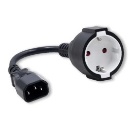 Kabel adapter Qoltec IEC 320 C14 / SCHUKO | 0,15m Qoltec