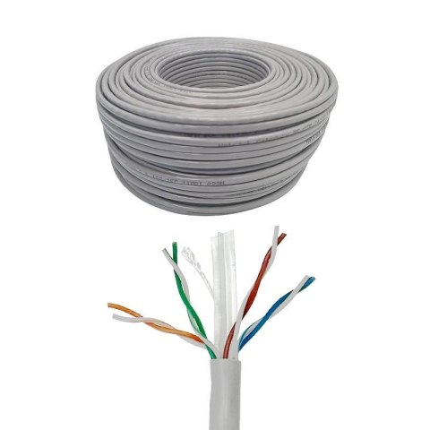 Kabel sieciowy skrętka LAN Netrack cat 6 UTP, szary, 305m , CCA NETRACK Kabel sieciowy skrętka LAN Netrack cat 6 UTP, szary, 305m , CCA NETRACK