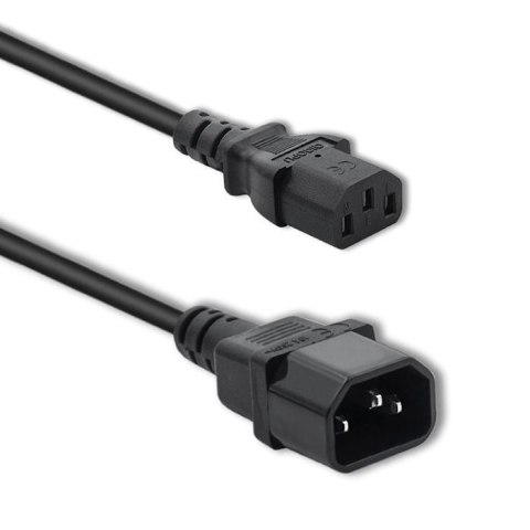 Kabel zasilający Qoltec IEC C13/C14 | 3x1.0mm2 | 1.8m Qoltec Kabel zasilający Qoltec IEC C13/C14 | 3x1.0mm2 | 1.8m Qoltec
