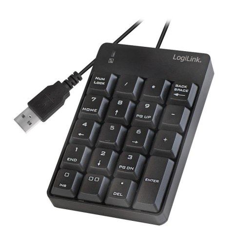 Klawiatura USB LogiLink ID0184 numeryczna, 19 klawiszy LogiLink Klawiatura USB LogiLink ID0184 numeryczna, 19 klawiszy LogiLink