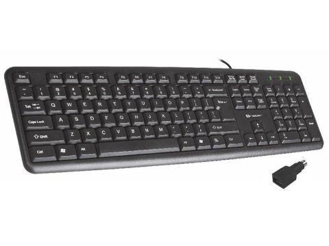 Klawiatura przewodowa Tracer Maverick USB czarna + PS2 Adapter Tracer