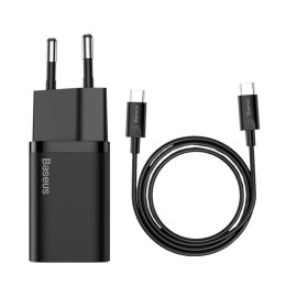 Ładowarka sieciowa Baseus Super Si Quick Charger 1C 25W TZCCSUP-L01 z gniazdem USB-C + kabel USB-C 1m Baseus