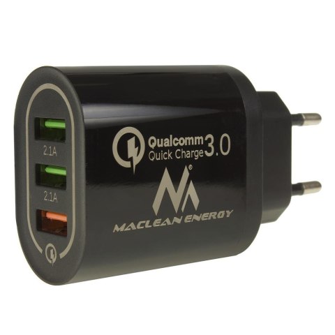 Ładowarka sieciowa Maclean MCE479 B QC 3.0 3xUSB czarna Maclean