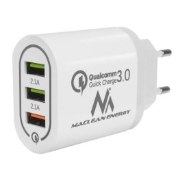 Ładowarka sieciowa Maclean MCE479 W QC 3.0 3xUSB biała Maclean
