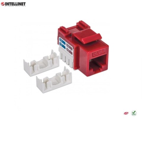 Moduł Keystone Intellinet RJ45 UTP Cat.6, czerwony Intellinet Moduł Keystone Intellinet RJ45 UTP Cat.6, czerwony Intellinet