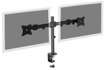 Stojak biurkowy podwójny z zaciskiem DIGITUS, 2xLCD, max. 27", max. 8kg, uchylno-obrotowy 360° PIVOT Digitus Stojak biurkowy podwójny z zaciskiem DIGITUS, 2xLCD, max. 27", max. 8kg, uchylno-obrotowy 360° PIVOT Digitus