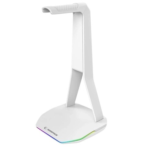 Stojak na słuchawki Rampage TowerT14 gamingowy RGB + HUB 2x USB-A, USB-C, biały Rampage Stojak na słuchawki Rampage TowerT14 gamingowy RGB + HUB 2x USB-A, USB-C, biały Rampage